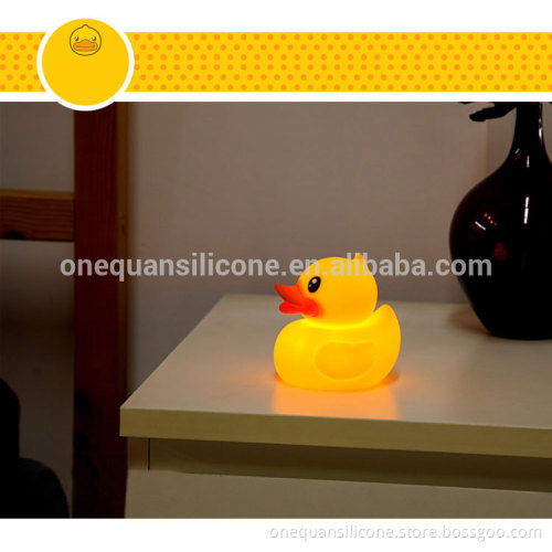 Cute Colorful Little Duck Dimming Cartoon LED Night Light Baby shaking lighting desian